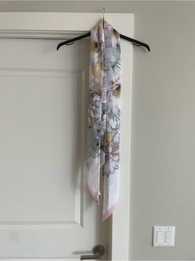 Ted Baker Satin Scarf in Pale Pink and Cream